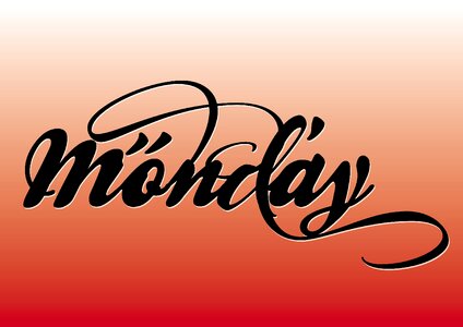 Word monday Free illustrations