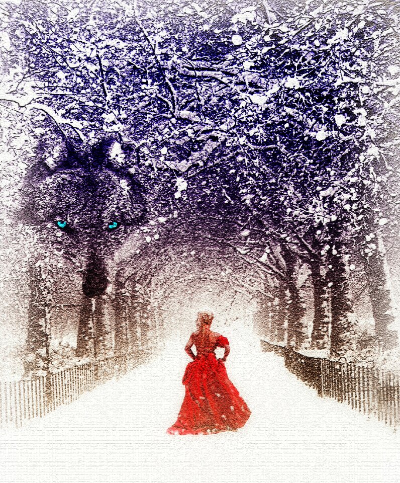 Forest christmas frost