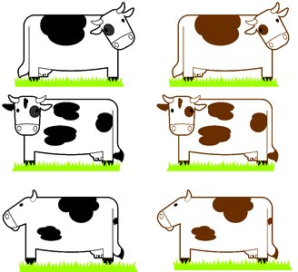 Art background bovine