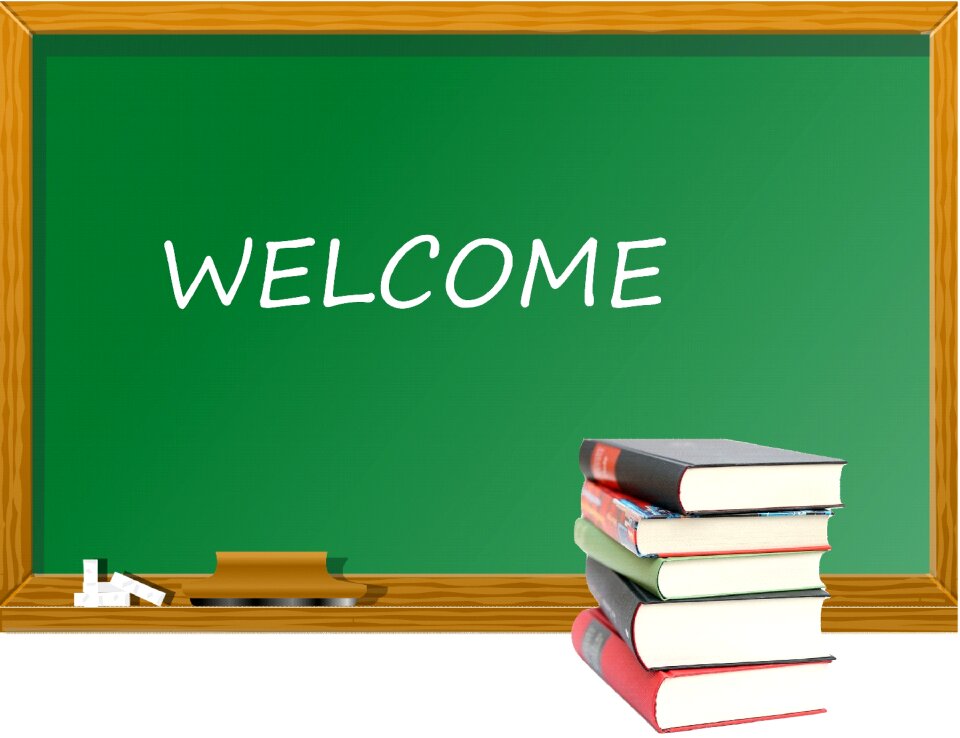 Back chalkboard welcome