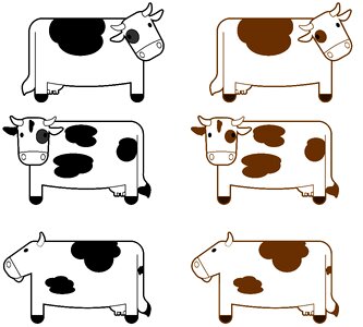 Art background bovine