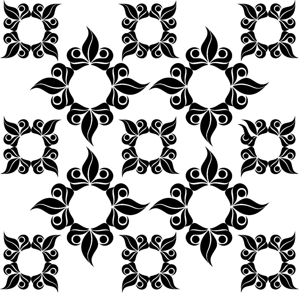 Baroque black and white pattern brown