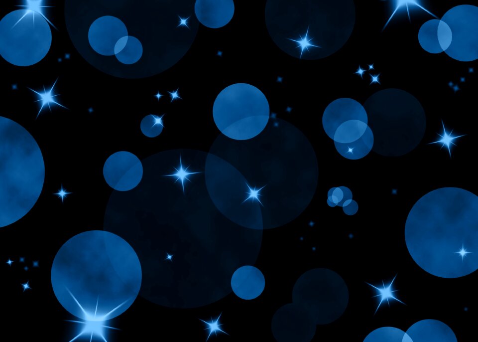 Stars bubbles circles