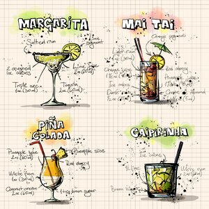 Alcohol recipes Free illustrations