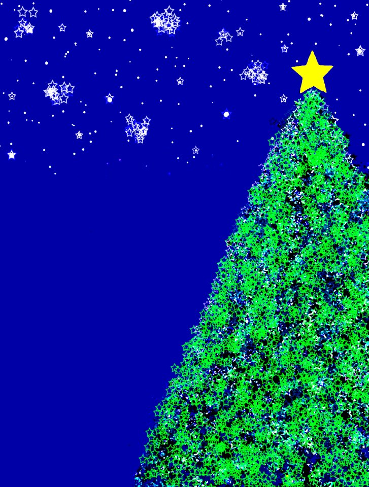 Tree yellow blue