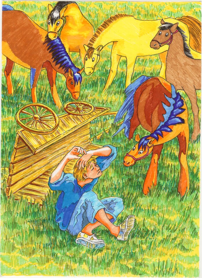Horse cart breakdown