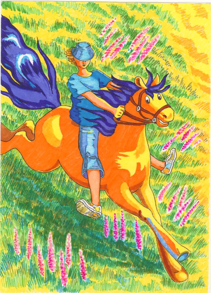 The ride meadow flowers