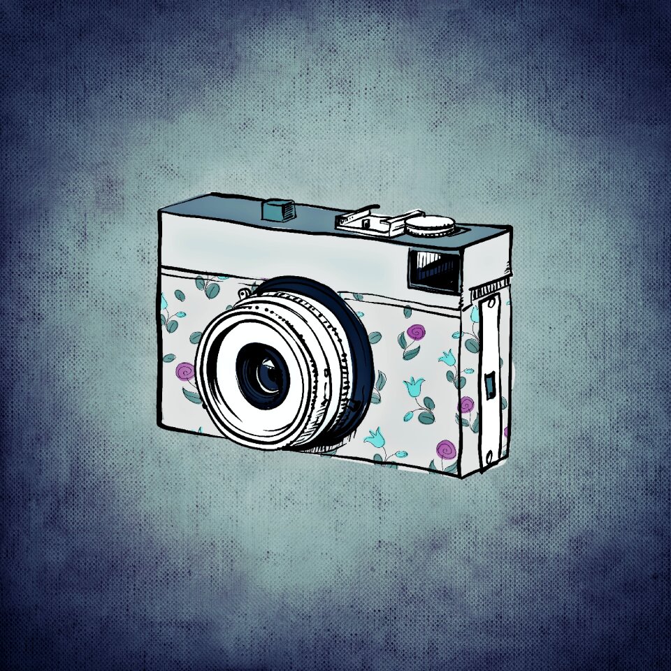 Photo camera vintage Free illustrations