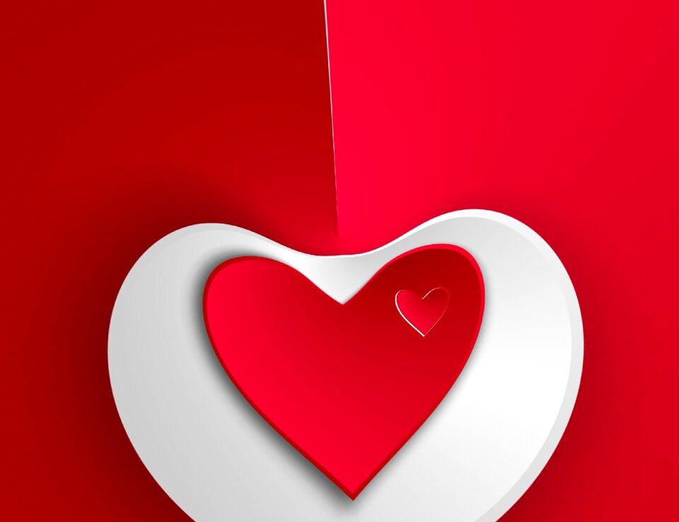 Greeting card romance decoration