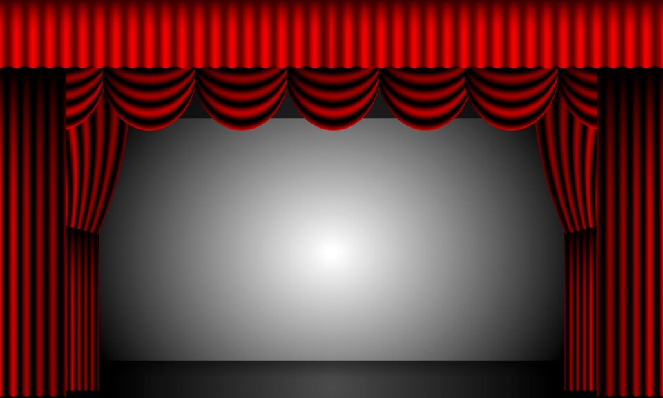 Drapes velvet red
