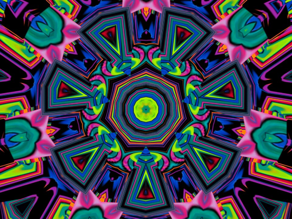 Colorful mandala kaleidoscope