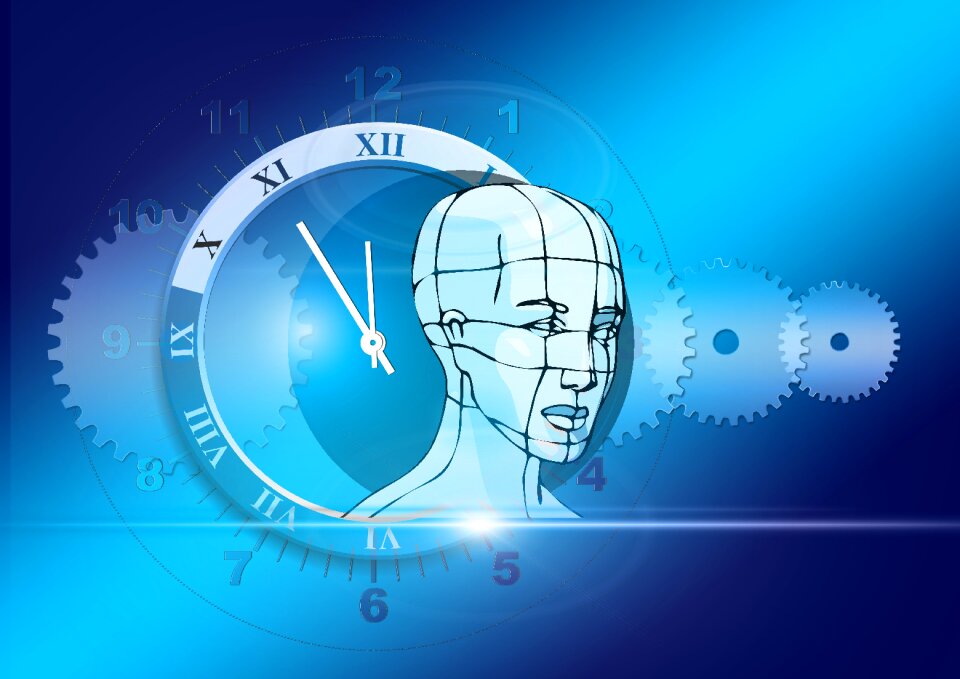 Gears face blue