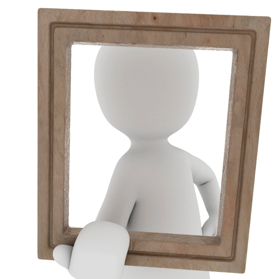 Self portrait picture frame photo