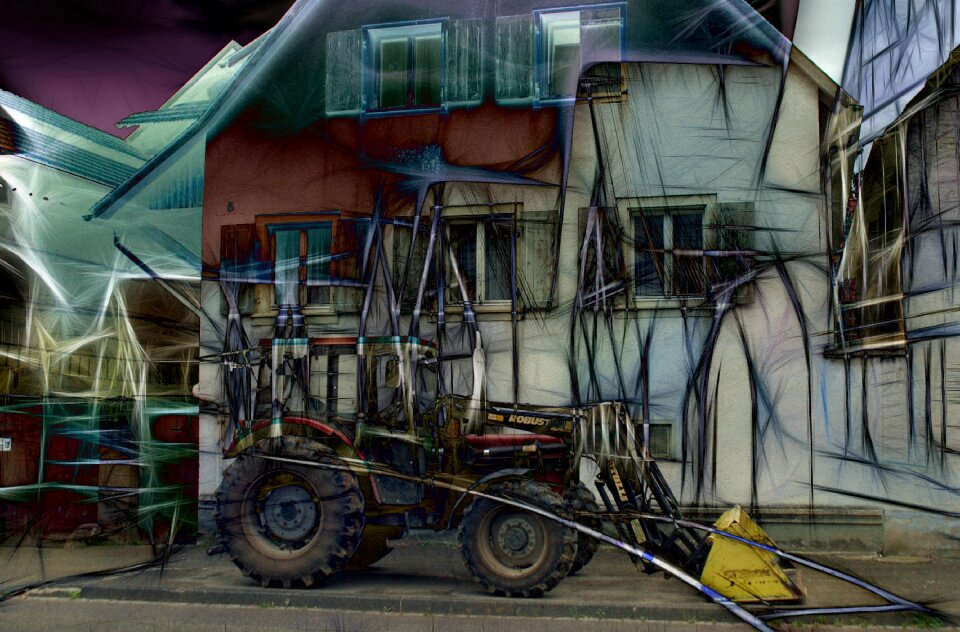 Construction vehicle art demolition