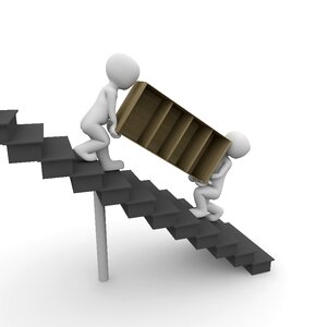 Stairs high down