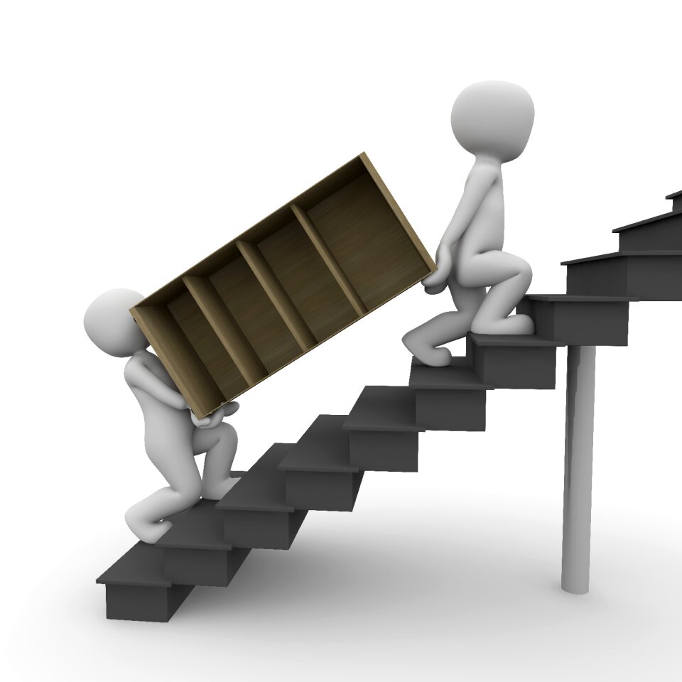 Stairs high down