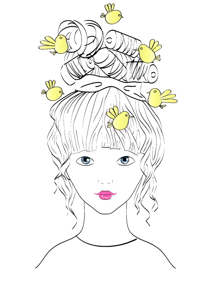 Ave flying hair