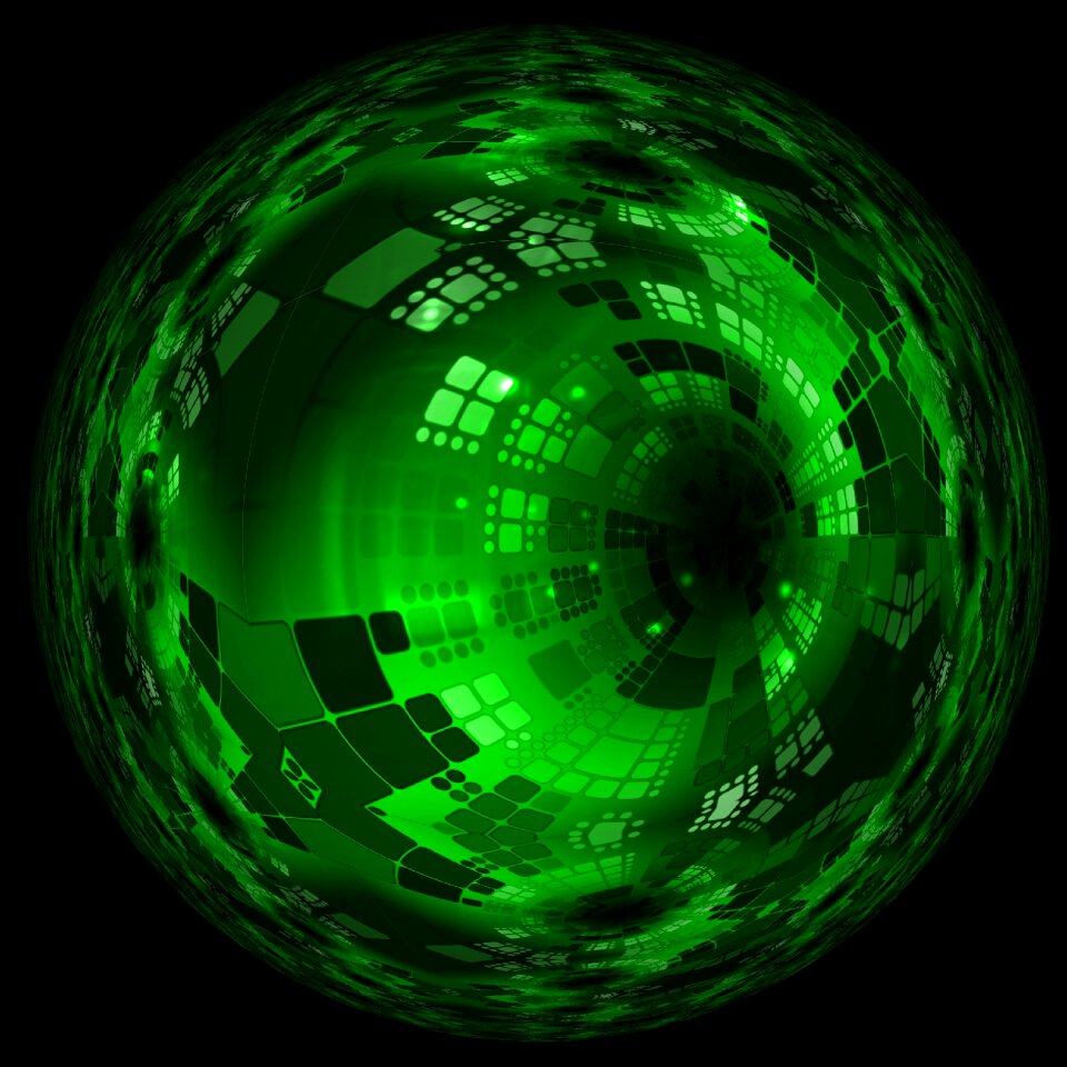 Perspective round green