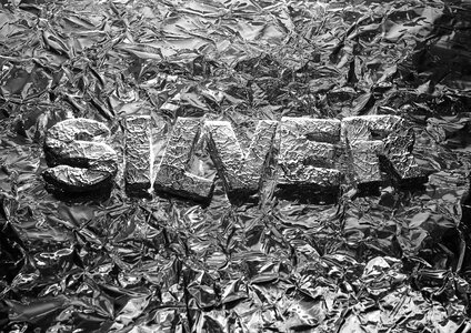 Design abstract aluminum foil