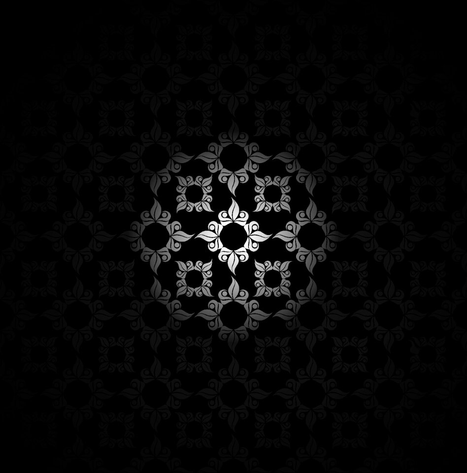 Baroque black and white pattern brown