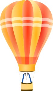 Hot air balloon blue orange