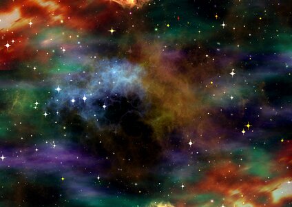 Astronautics space travel starry sky