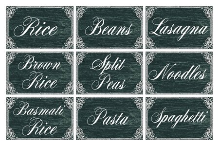 Label kitchen chalkboard