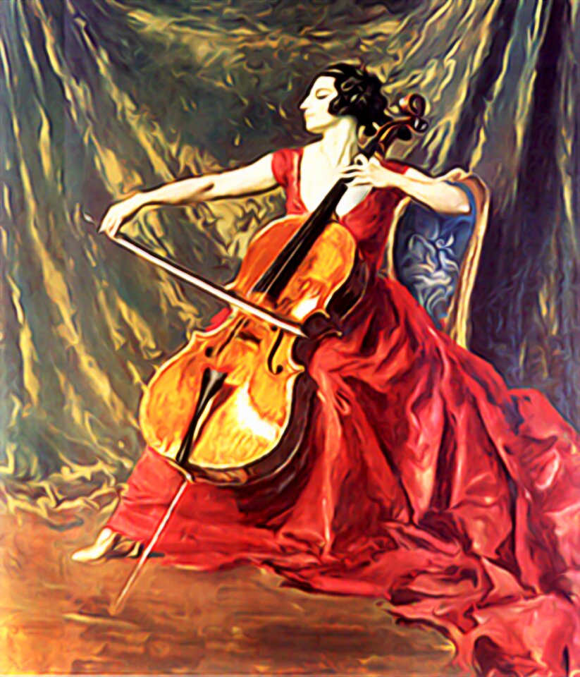 Painting brunette musical