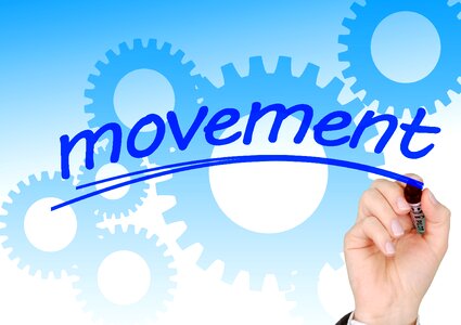 Gears movement transmission