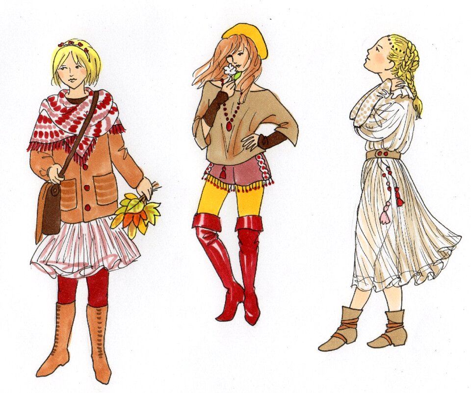 Woman girl autumn