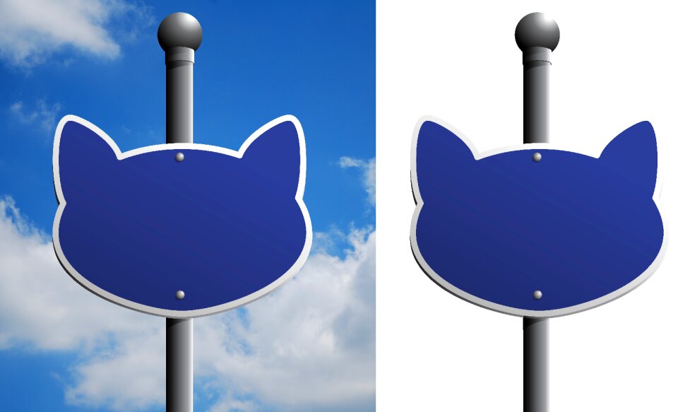 Blue cat direction