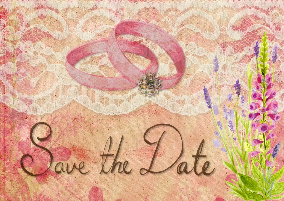 Flowers pink lace