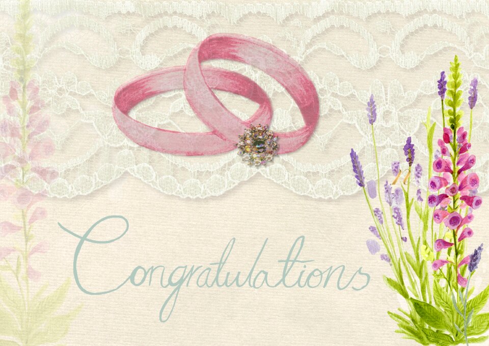 Rings wedding invitation love