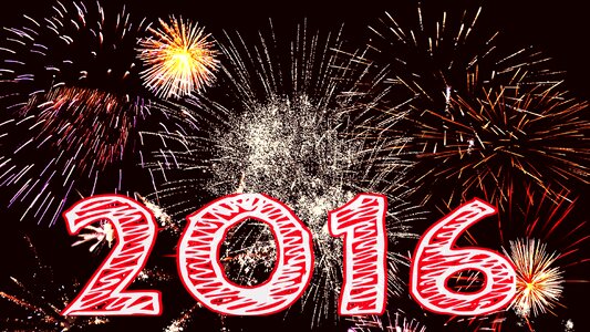 Sylvester new year 2016 midnight
