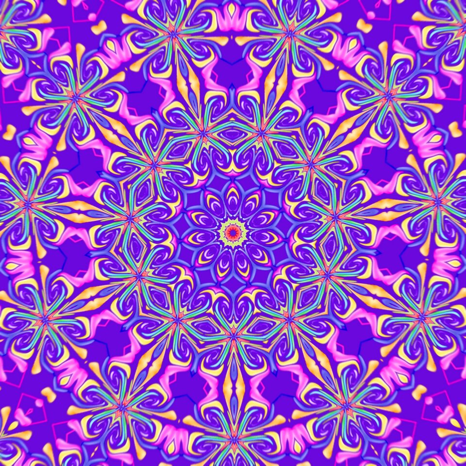 Colorful mandala purple