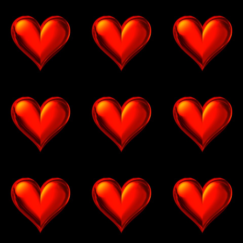 Love heart valentine red