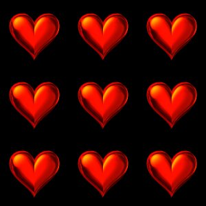 Love heart valentine red