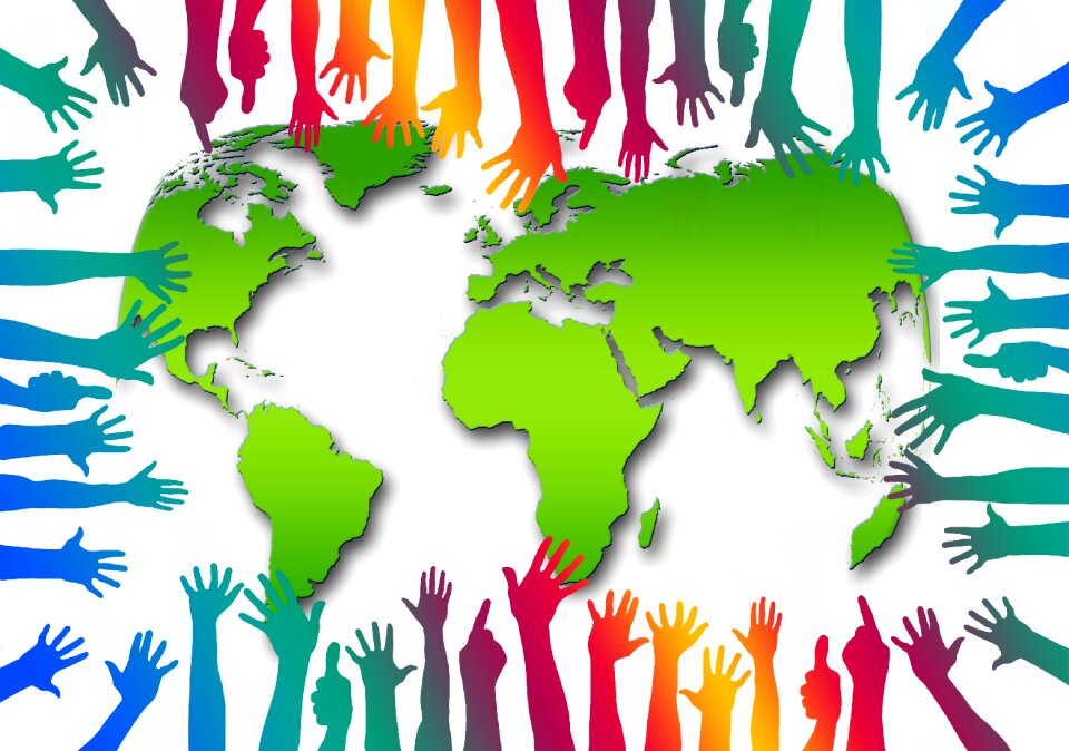 Continents globe international