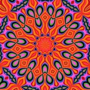 Colorful mandala orange