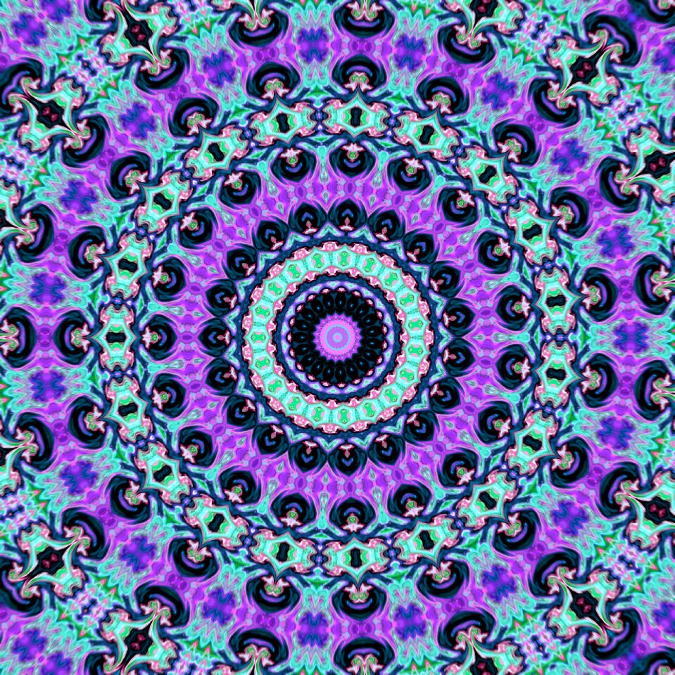 Colorful mandala blue