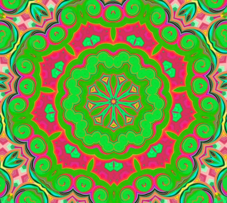 Colorful mandala orange