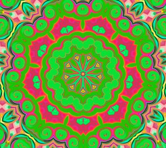 Colorful mandala orange