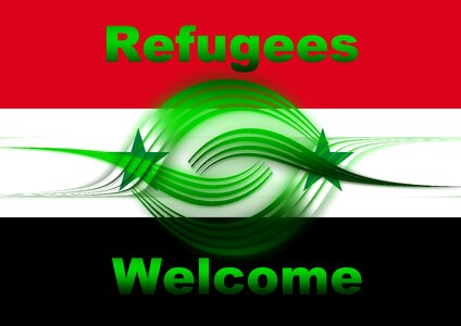 Welcome hand in hand symbol