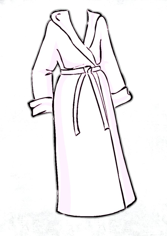 Clean bathrobe woman