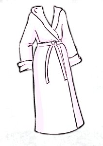 Clean bathrobe woman