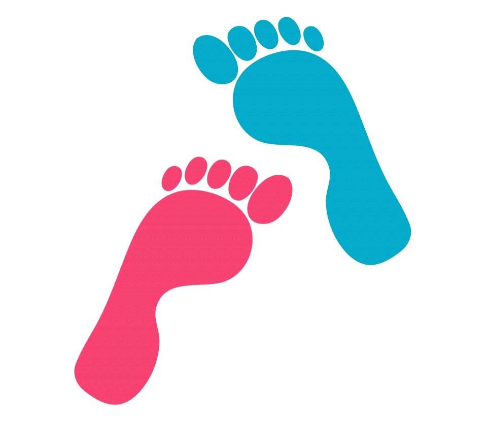 Step imprint barefoot