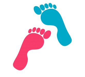 Step imprint barefoot