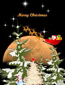 Christmas motif christmas tree greeting card