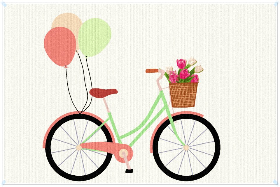 Vintage bicycle decoration design