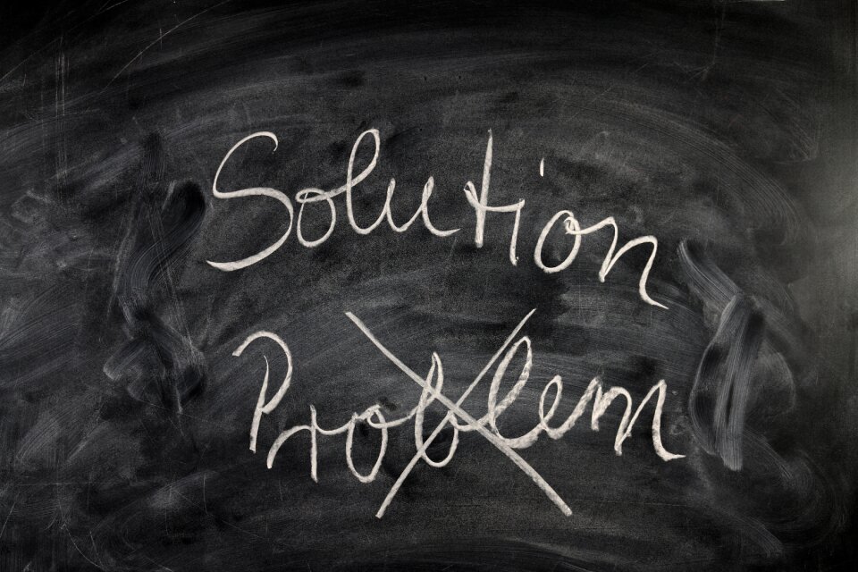 Solution chalk blackboard